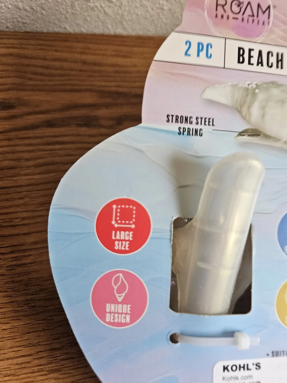 4/$10 Shell Beach Towel Clips Set Of 2 Iridescent White NEW